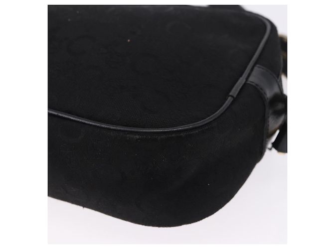 16 Céline Borsa a tracolla CELINE C Saluki Canvas Black Gold Tone Auth ep15727 Nero - vista 16