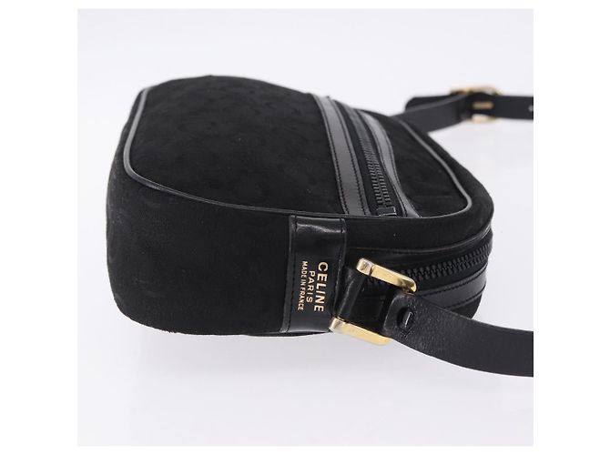 16 Céline Borsa a tracolla CELINE C Saluki Canvas Black Gold Tone Auth ep15727 Nero - vista 3