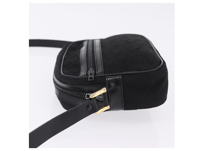 16 Céline Borsa a tracolla CELINE C Saluki Canvas Black Gold Tone Auth ep15727 Nero - vista 4