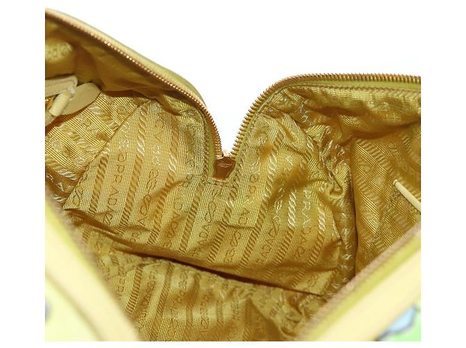 Sac à main PRADA Canvas 2way Gold Yellow Auth 197302V Doré Jaune - vue 29