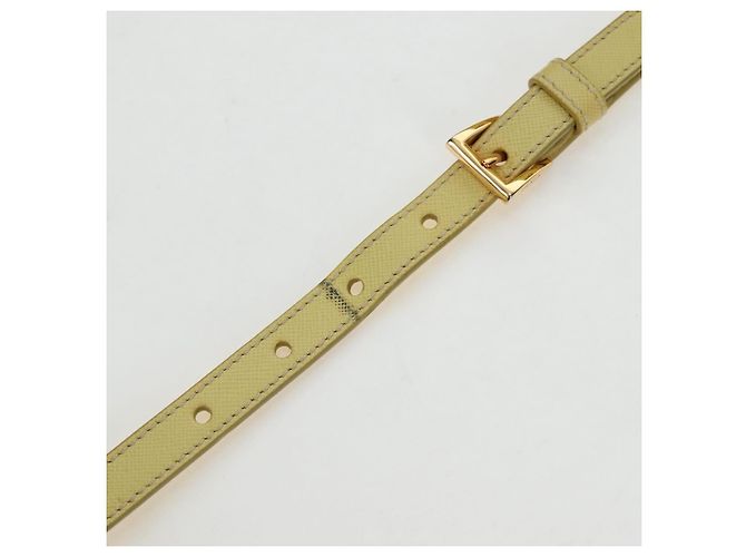 Sac à main PRADA Canvas 2way Gold Yellow Auth 197302V Doré Jaune - vue 8