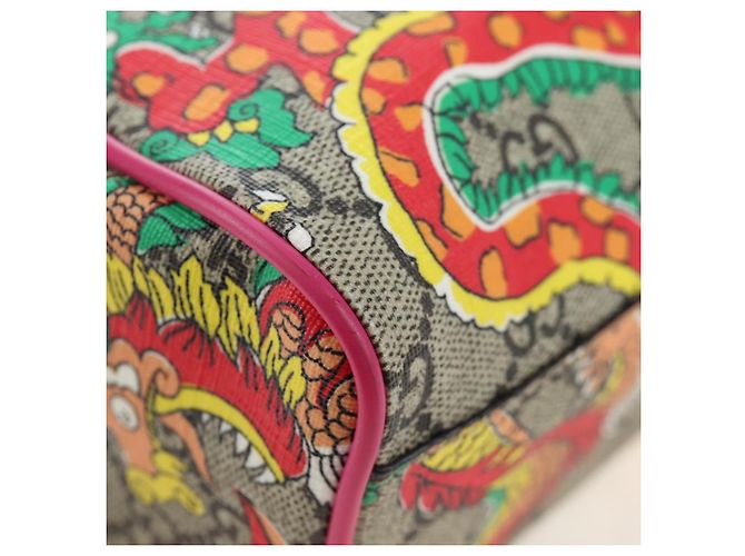 Borsa per bambini GUCCI GG Supreme PVC 2way Beige Silver 525518 Auth 196579SAM Argento - view 13