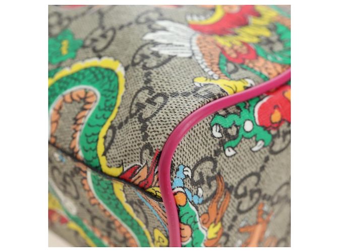 Borsa per bambini GUCCI GG Supreme PVC 2way Beige Silver 525518 Auth 196579SAM Argento - view 14