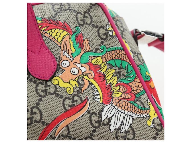 Borsa per bambini GUCCI GG Supreme PVC 2way Beige Silver 525518 Auth 196579SAM Argento - view 17
