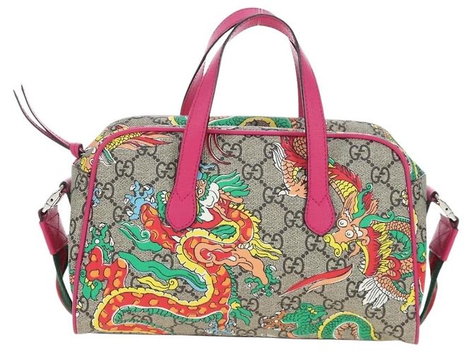 Borsa per bambini GUCCI GG Supreme PVC 2way Beige Silver 525518 Auth 196579SAM Argento - view 2