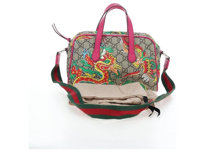 Borsa per bambini GUCCI GG Supreme PVC 2way Beige Silver 525518 Auth 196579SAM Argento - view 26