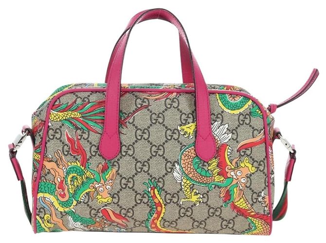 Borsa per bambini GUCCI GG Supreme PVC 2way Beige Silver 525518 Auth 196579SAM Argento - view 3