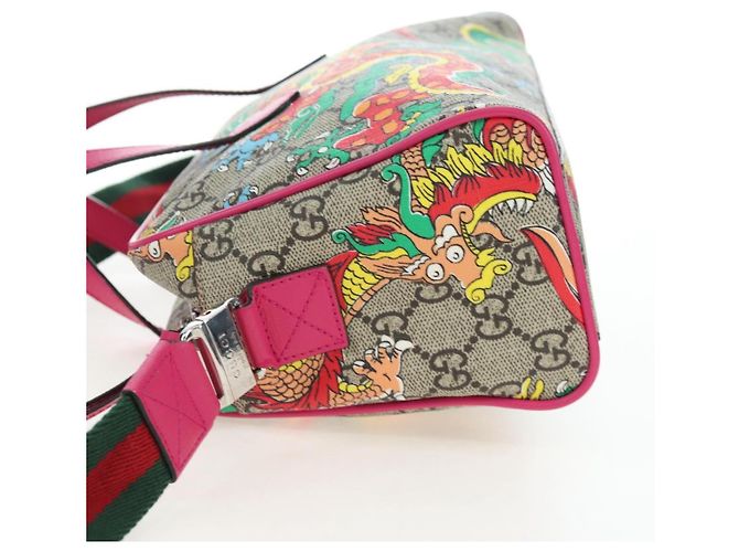 Borsa per bambini GUCCI GG Supreme PVC 2way Beige Silver 525518 Auth 196579SAM Argento - view 4