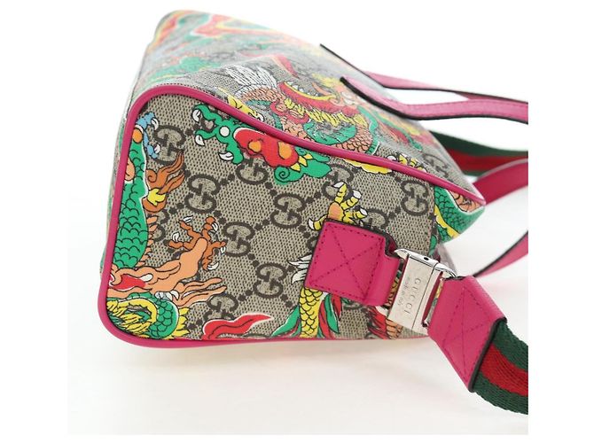 Borsa per bambini GUCCI GG Supreme PVC 2way Beige Silver 525518 Auth 196579SAM Argento - view 5