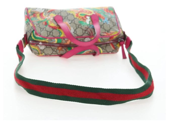 Borsa per bambini GUCCI GG Supreme PVC 2way Beige Silver 525518 Auth 196579SAM Argento - view 9