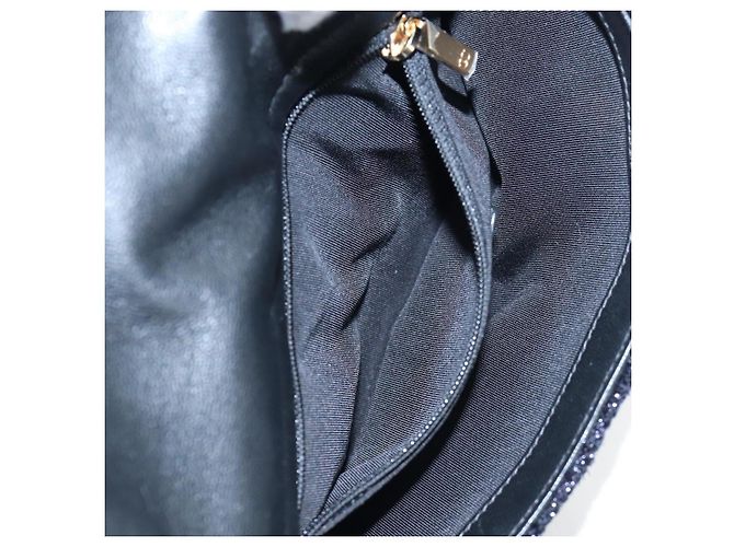 CHANEL Schultertasche mit Kette Tweed Schwarz Goldfarben CC Auth BA14816SM - Ansicht 24