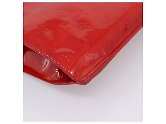 LOUIS VUITTON Monogram Vernis Stanton Hand Bag Red M91078 LV Auth 197637 Rosso - vista 14