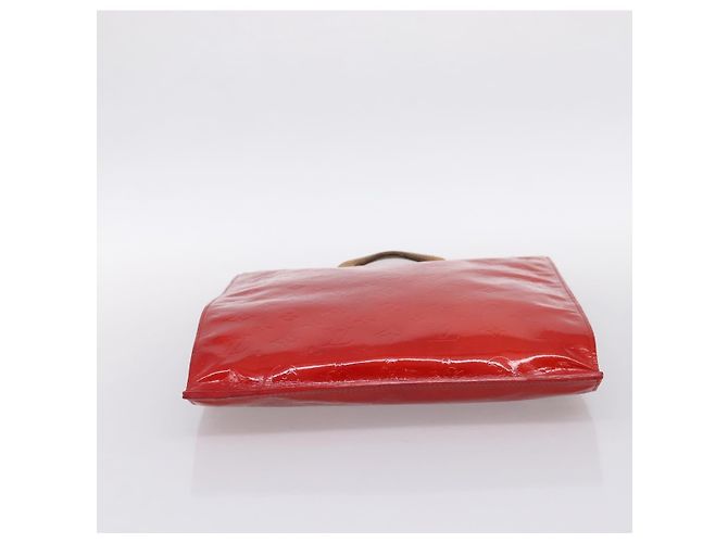 LOUIS VUITTON Monogram Vernis Stanton Hand Bag Red M91078 LV Auth 197637 Rosso - vista 5