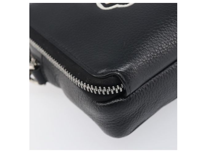 Borsa a Tracolla Christian Dior in Pelle Shawn Stussy Nero Argento Auth 196095M - view 11
