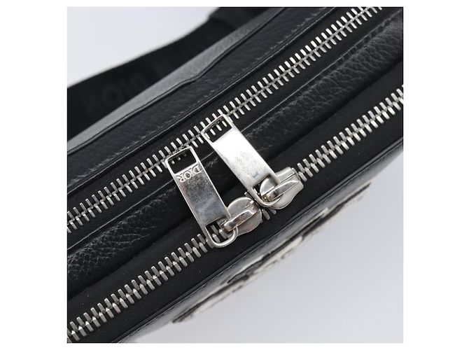 Borsa a Tracolla Christian Dior in Pelle Shawn Stussy Nero Argento Auth 196095M - view 15