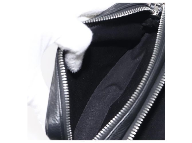 Borsa a Tracolla Christian Dior in Pelle Shawn Stussy Nero Argento Auth 196095M - view 23