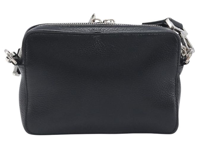 Borsa a Tracolla Christian Dior in Pelle Shawn Stussy Nero Argento Auth 196095M - view 3
