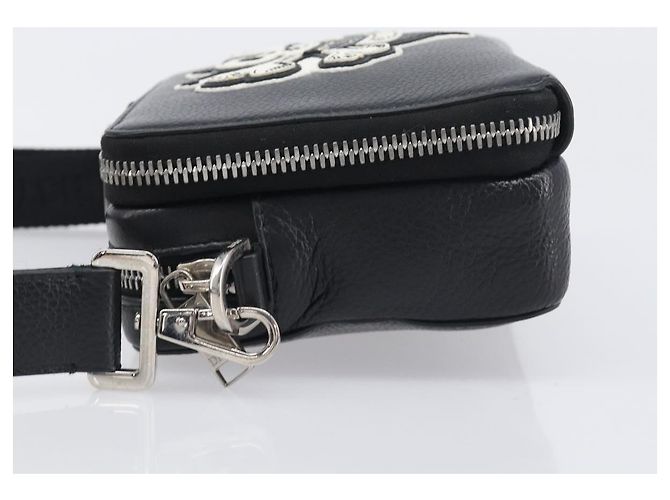 Borsa a Tracolla Christian Dior in Pelle Shawn Stussy Nero Argento Auth 196095M - view 5