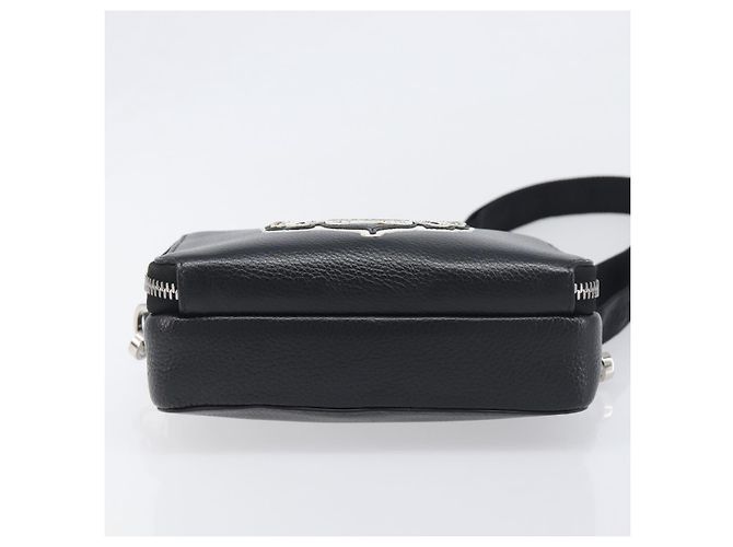 Borsa a Tracolla Christian Dior in Pelle Shawn Stussy Nero Argento Auth 196095M - view 9