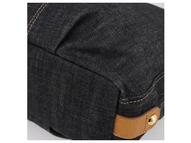 Borsa a tracolla BURBERRY Blue Label in denim blu navy e oro Auth 199650V D'oro - vista 15