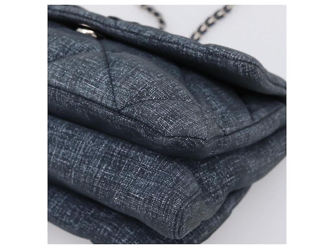 Borsa a tracolla Salvatore Ferragamo Denim Vala Ribbon Chain Blu Auth BA15284V Argento - vista 10