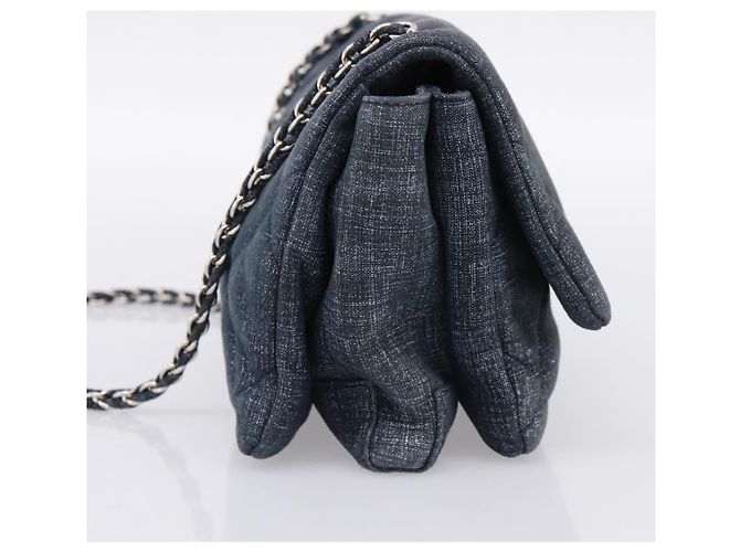 Borsa a tracolla Salvatore Ferragamo Denim Vala Ribbon Chain Blu Auth BA15284V Argento - vista 4