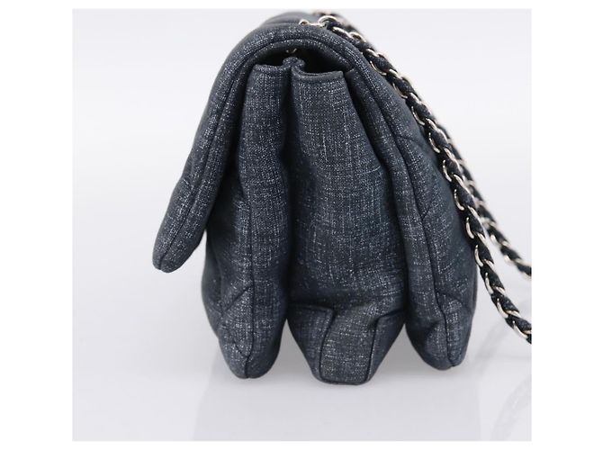Borsa a tracolla Salvatore Ferragamo Denim Vala Ribbon Chain Blu Auth BA15284V Argento - vista 5