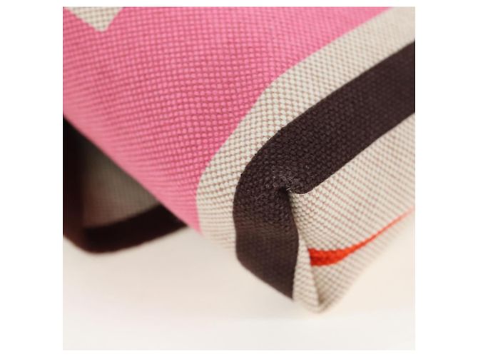 Hermès HERMES Animo Block Bag Borsa a Tracolla Canvas Multicolor Silver Auth 196668M Argento Multicolore - vista 13