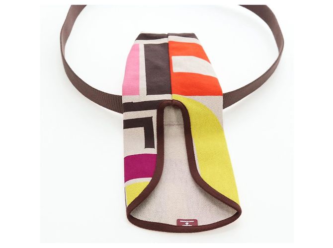 Hermès HERMES Animo Block Bag Borsa a Tracolla Canvas Multicolor Silver Auth 196668M Argento Multicolore - vista 15