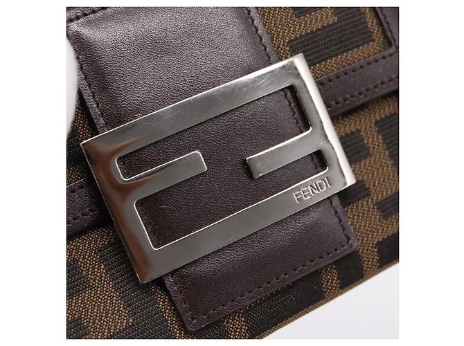 FENDI Zucca Canvas Trifold Wallet Brown Silver 8M0011 Auth 200165A Silvery - view 17