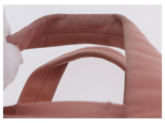 Borsa Mini Boston CHANEL Choco Bar Line in pelle rosa argento CC Auth 197897A - vista 8