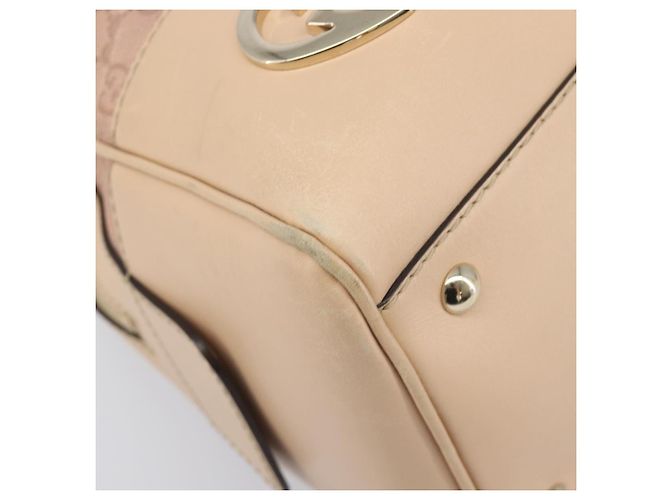 Borsa Boston GUCCI GG Canvas Lovely Pink Gold Auth 197628 Rosa D'oro - vista 11