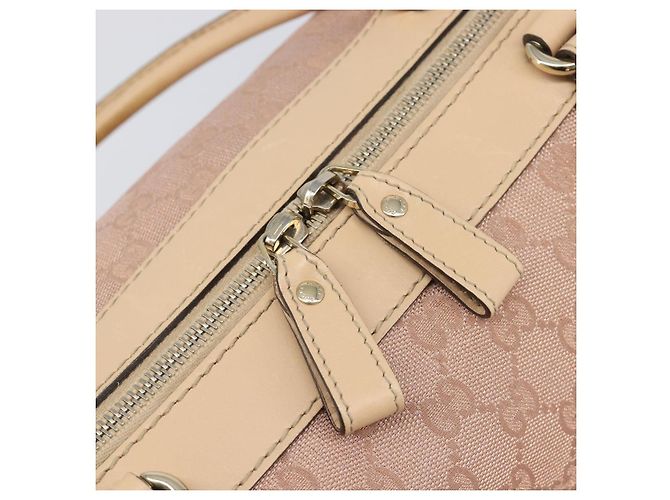 Borsa Boston GUCCI GG Canvas Lovely Pink Gold Auth 197628 Rosa D'oro - vista 16