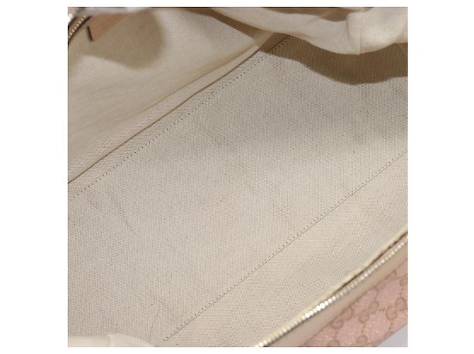Borsa Boston GUCCI GG Canvas Lovely Pink Gold Auth 197628 Rosa D'oro - vista 18