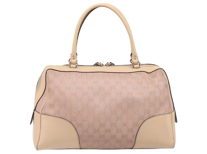 Borsa Boston GUCCI GG Canvas Lovely Pink Gold Auth 197628 Rosa D'oro - vista 3