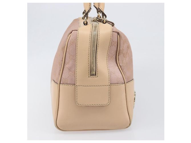 Borsa Boston GUCCI GG Canvas Lovely Pink Gold Auth 197628 Rosa D'oro - vista 4