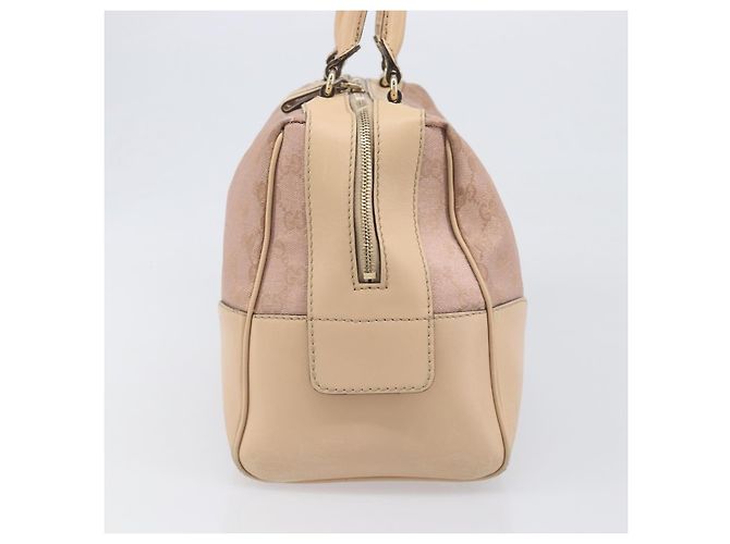 Borsa Boston GUCCI GG Canvas Lovely Pink Gold Auth 197628 Rosa D'oro - vista 5