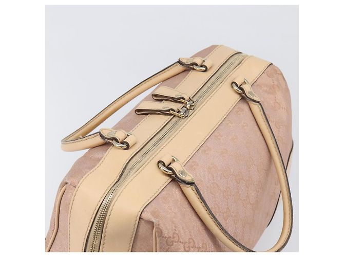 Borsa Boston GUCCI GG Canvas Lovely Pink Gold Auth 197628 Rosa D'oro - vista 6