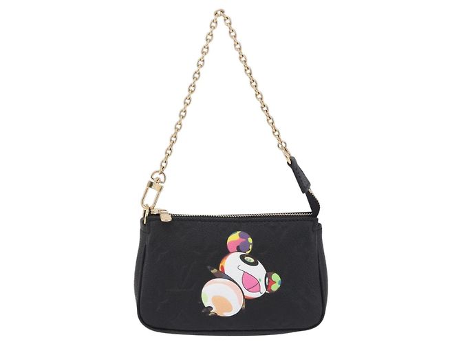 LOUIS VUITTON Empreinte Panda Mini Pochette Accessoires M13824 LV Auth 170873SM Negro Monograma - vista 13