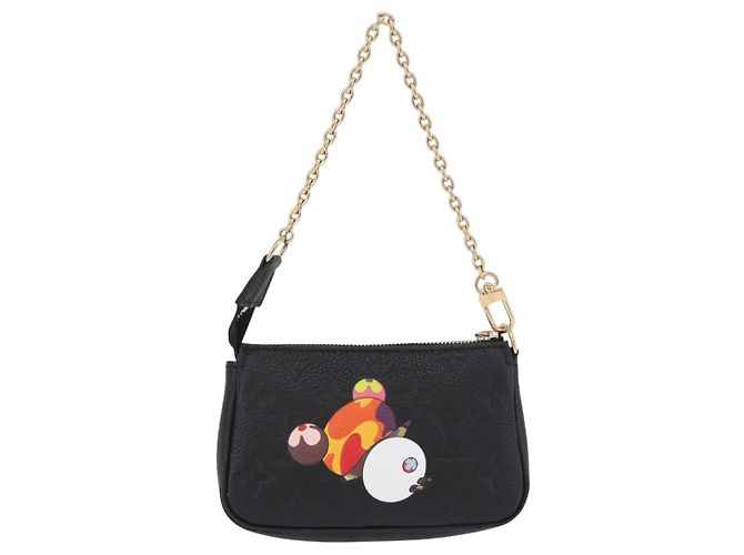 LOUIS VUITTON Empreinte Panda Mini Pochette Accessoires M13824 LV Auth 170873SM Negro Monograma - vista 2