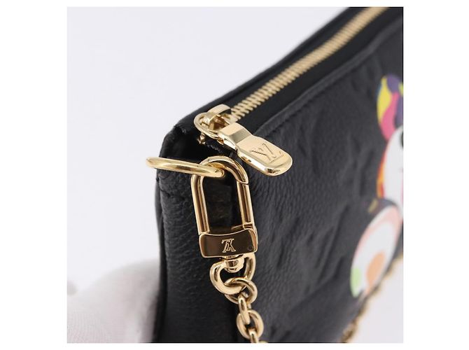 LOUIS VUITTON Empreinte Panda Mini Pochette Accessoires M13824 LV Auth 170873SM Negro Monograma - vista 9