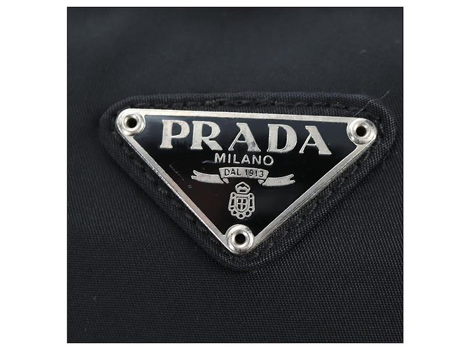 PRADA Schultertasche Nylon Schwarz Silber Auth 199644V - Ansicht 19