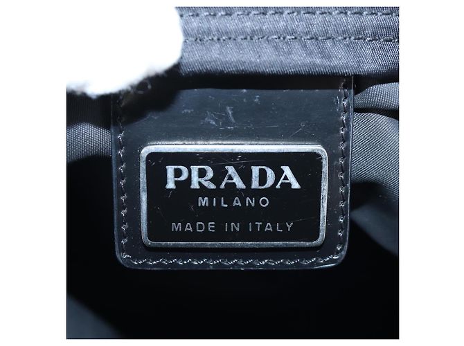 PRADA Schultertasche Nylon Schwarz Silber Auth 199644V - Ansicht 21