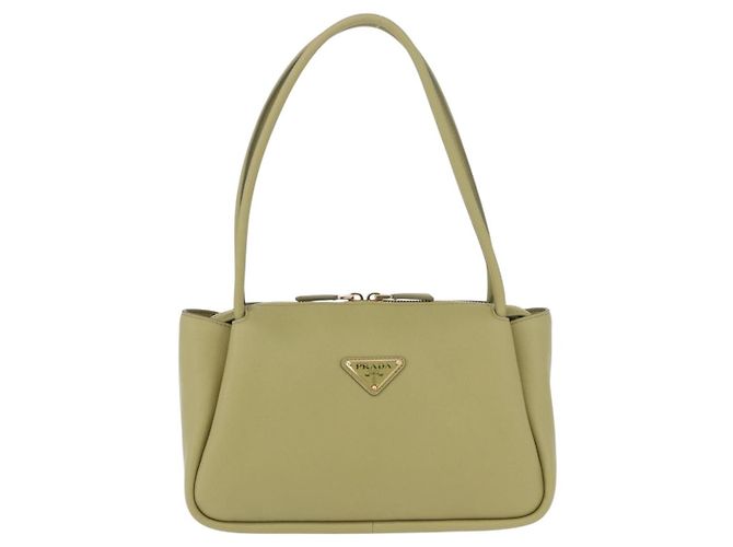 Borsa a tracolla PRADA Darling in pelle Verde Gold Auth 197336SAM D'oro - vista 13