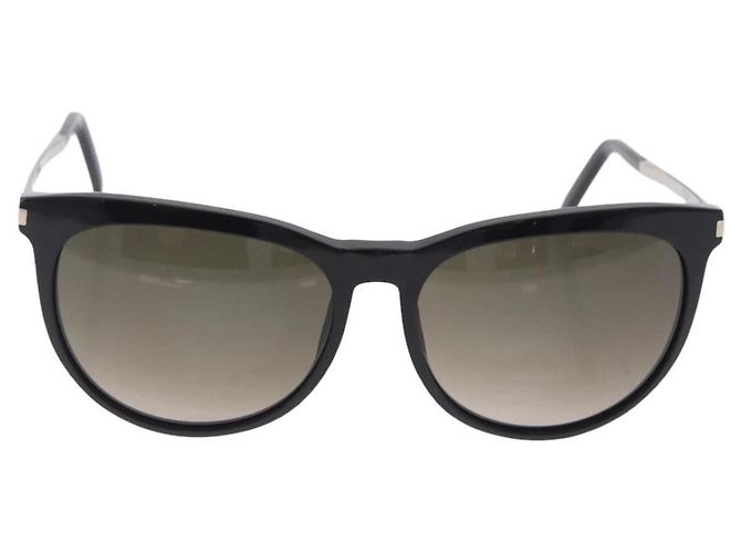 Occhiali da sole SAINT LAURENT Plastica Nero Argento Auth BA15311 - vista 2