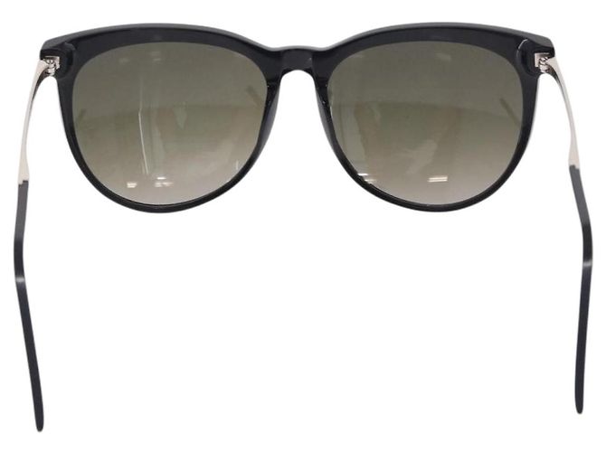 Occhiali da sole SAINT LAURENT Plastica Nero Argento Auth BA15311 - vista 3