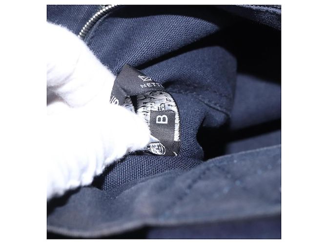 Hermès Borsa HERMES Fourre Tout MM Canvas Navy Silver Auth BA15383 Argento Blu navy - vista 21
