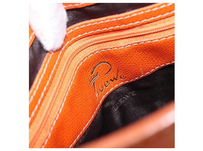 Borsa Tote LOEWE anagram Canvas Orange Gold Tone Auth ep15720 Arancione - vista 18