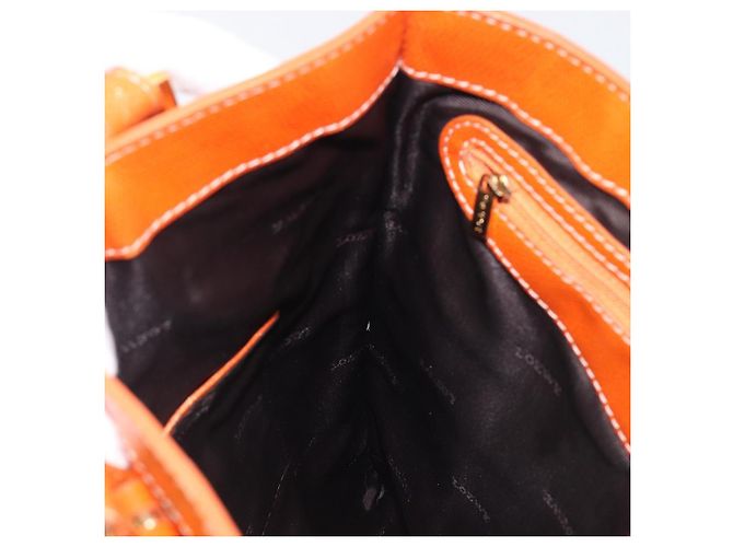 Borsa Tote LOEWE anagram Canvas Orange Gold Tone Auth ep15720 Arancione - vista 20