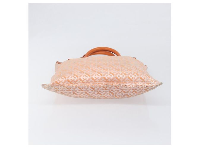 Borsa Tote LOEWE anagram Canvas Orange Gold Tone Auth ep15720 Arancione - vista 5